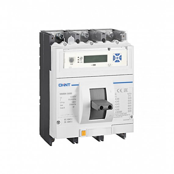 Фотография товара 'CHINT 263130 Авт. выкл. NM8N-1600S EM 3P 800А 50кА с электр. расцепителем, LCD (R)'