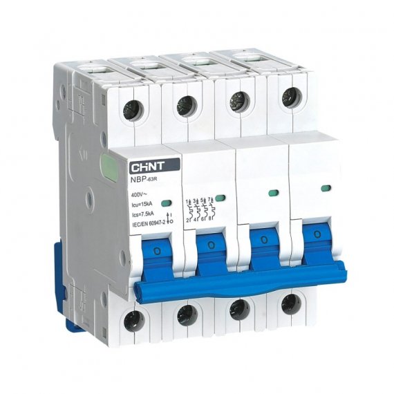 Фотография товара 'CHINT 352402 Авт. выкл. NBP-63R 4P 3A 15кА 8In (R)'
