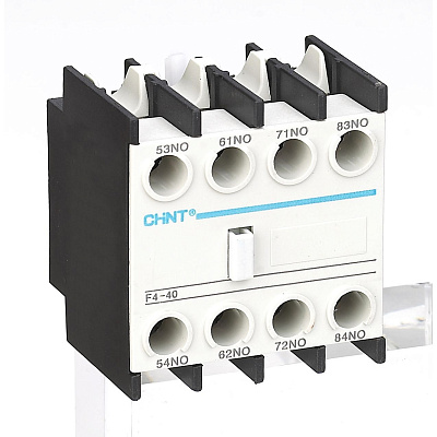 Фотография товара 'CHINT 257026 Приставка доп.контакты F4-40 к контактору NC1 и NC2 (R)'