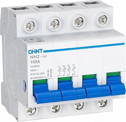 Фотография товара 'CHINT Выключатель нагрузки NH2-125 4P 125A (R)(CHINT) 401051'