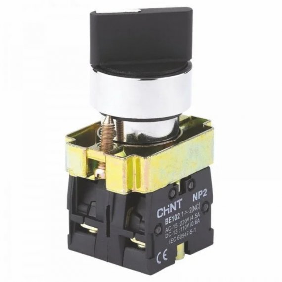 Фотография товара 'CHINT 573981 Переключатель NP2-BD25, 2 положения с фиксацией, 1НЗ +1НО IP40'