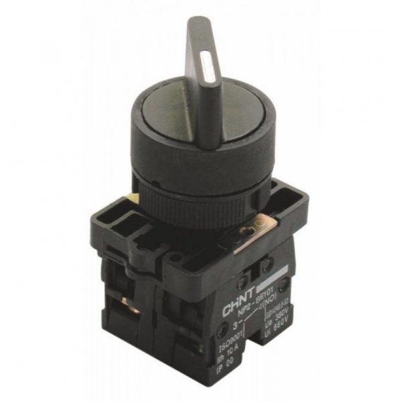 Фотография товара 'CHINT 574099 Переключатель NP2-ED53, 3 положения с возвратом, 2НО IP40 (R)'