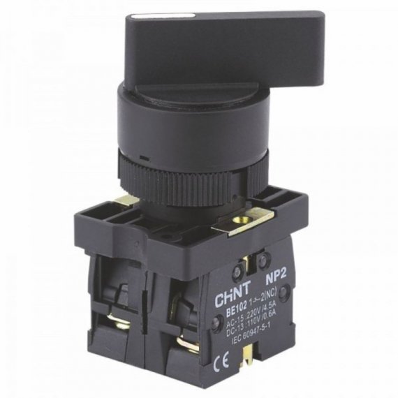 Фотография товара 'CHINT 574108 Переключатель NP2-EJ21, 2 положения с фиксацией, 1НО IP40 (R)'