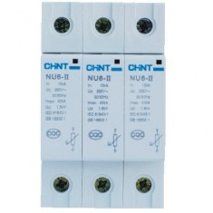 Фотография товара 'CHINT 252541 Ограничитель имп. перенапр. NU6-IIG 3Р In=15kA Uc=385B Im=40kA (R)'