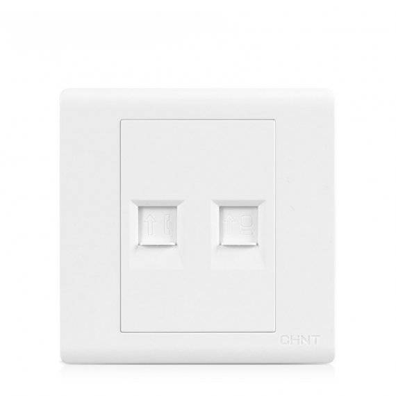 Фотография товара 'CHINT 715472 Двойная телефонная розетка 4 контактная'