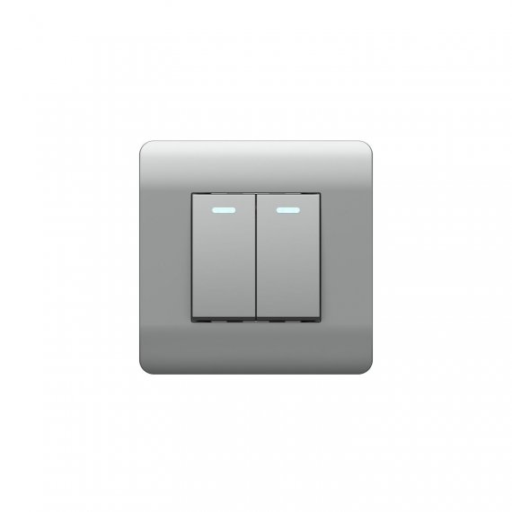 Фотография товара 'CHINT 431397 (NEW3-E) Выключатель 2-клавишный с подсветкой, 10А'