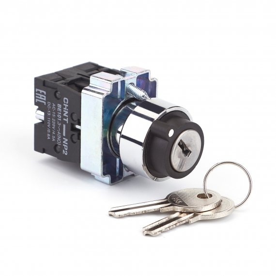 Фотография товара 'CHINT 573988 Переключатель NP2-BG25, 2 положения фиксацией, 1НО+1НЗ, IP40 (R)'