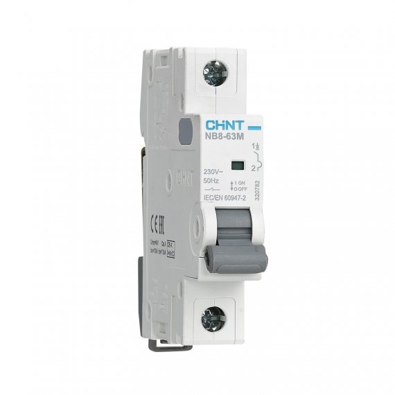Фотография товара 'CHINT 320775 Авт. выкл. NB8-63M 1P 10А 10кА х-ка L без тепл. расцеп. (R)'