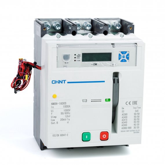Фотография товара 'CHINT 263354 Авт. выкл. NM8N-1600H EM 3P 800А 100кА с электр. расцепителем, LCD, МП 230АС (R)'