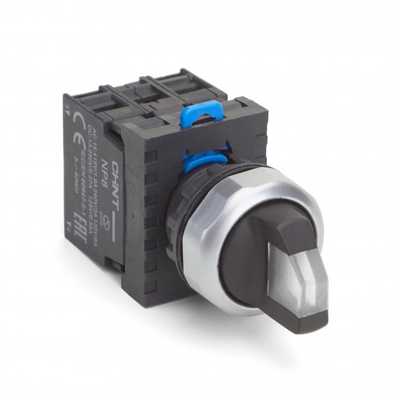 Фотография товара 'CHINT 667614 Переключатель подсвет. NP8-20XD/311, 3 полож. фикс., белый, AC110-230В(LED), 2НО, IP65 (R)'