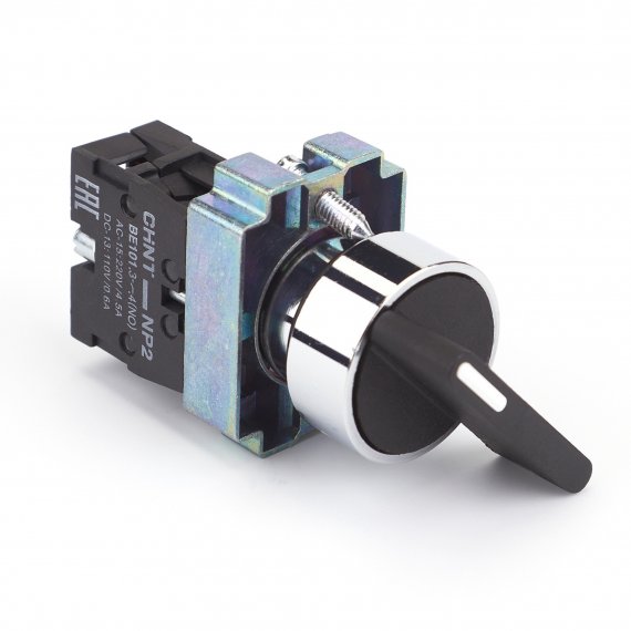 Фотография товара 'CHINT 573994 Переключатель NP2-BJ41, 2 положения возвратом, 1НО, IP40 (R)'