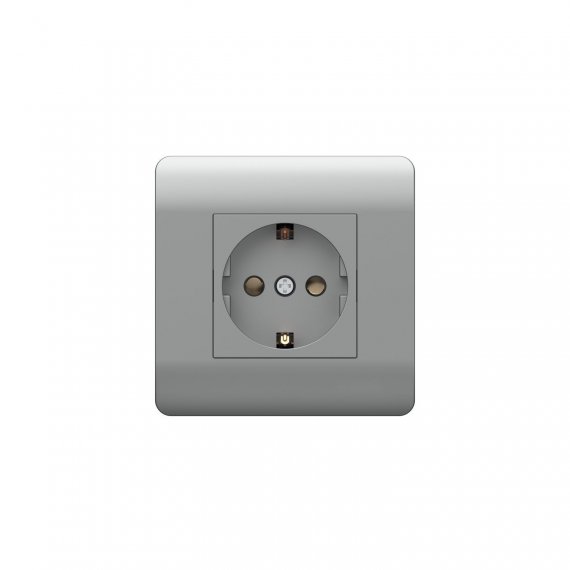 Фотография товара 'CHINT 431405 (NEW3-E) Розетка с/з со шторками, 16А'