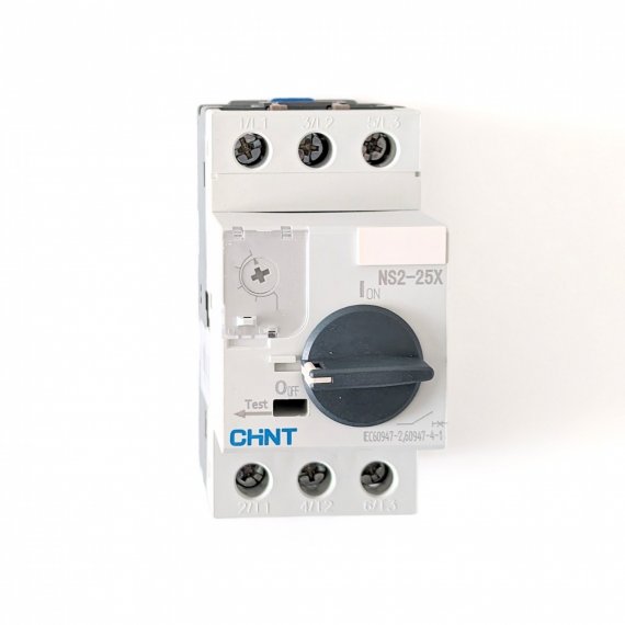 Фотография товара 'CHINT 495134 Авт. выкл. защиты двигателя NS2-25X 0.1-0.16A с поворотной ручкой'