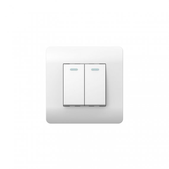 Фотография товара 'CHINT 431524 (NEW3-E) Выключатель 2-клавишный с подсветкой, 10А'