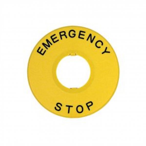 Фотография товара 'CHINT 253749 Шильдик аварийной остановки NP2-BY8101 ?90 (без надписи) (R)'