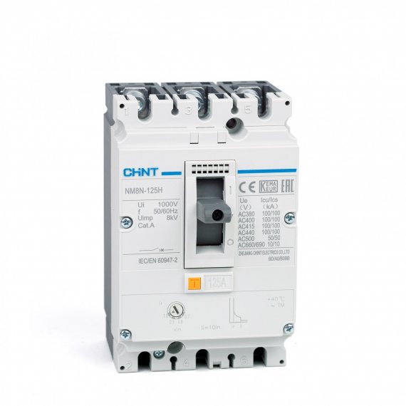 Фотография товара 'CHINT 271540 Авт. выкл. NM8N-125C TM 3P 125А 36кА с рег. термомаг. расцепителем (R)'