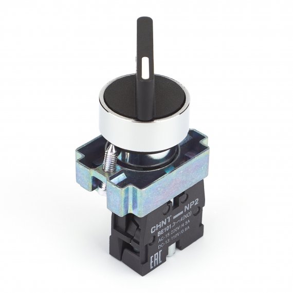 Фотография товара 'CHINT 573992 Переключатель NP2-BJ21, 2 положения фиксацией, 1НО, IP40 (R)'