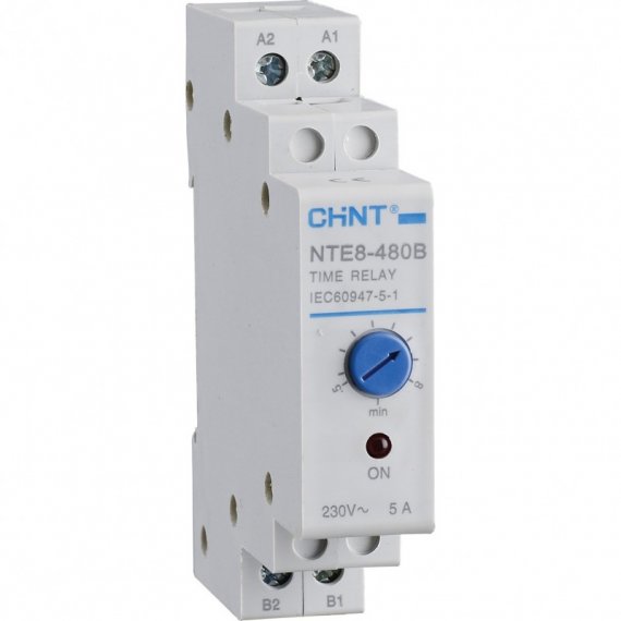 Фотография товара 'CHINT Реле времени NTE8-A (задержка времени выключения) 0.48-480 сек, 1НО, AC230В (CHINT) 257917'