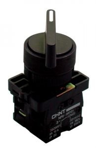 Фотография товара 'CHINT Переключатель NP2-BD53, 3 положения с возвратом, 2НО IP40 (CHINT) 574852'