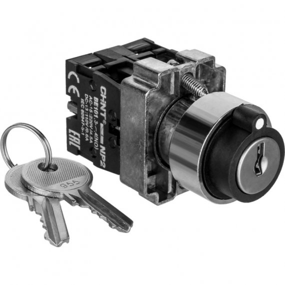 Фотография товара 'CHINT Переключатель NP2-BG35D, 3 положения с фиксацией, 1НЗ +1НО IP40 (CHINT) 574319'