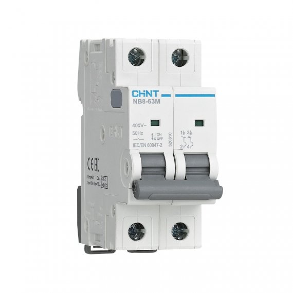 Фотография товара 'CHINT 320810 Авт. выкл. NB8-63M 2P 63А 10кА х-ка L без тепл. расцеп. (R)'