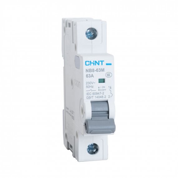 Фотография товара 'CHINT 320771 Авт. выкл. NB8-63M 1P 1А 10кА х-ка L без тепл. расцеп. (R)'