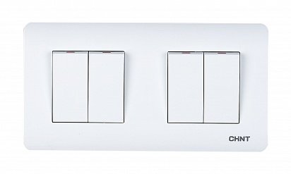 Фотография товара 'CHINT 4-клавишный выключатель 10А 250В NEW3 (CHINT) 715398'