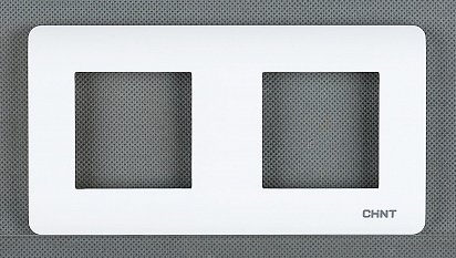 Фотография товара 'CHINT 2-местная рамка NEW3 (CHINT) 715404'
