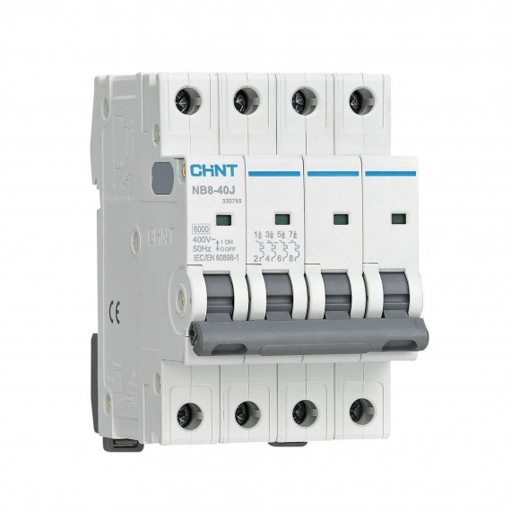 Фотография товара 'CHINT 320757 Авт. выкл. NB8-40J 4P 25А 6кА х-ка C (R)'