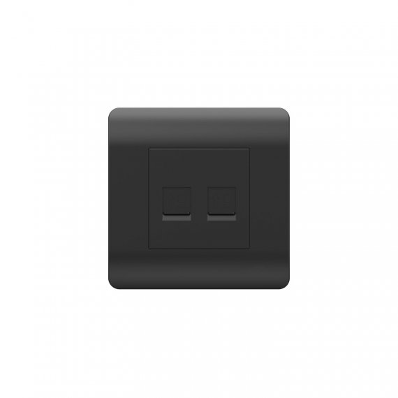 Фотография товара 'CHINT 431503 (NEW3-E) Розетка компьютерная 2хRJ45'