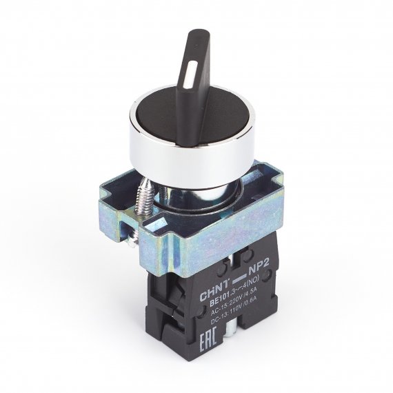 Фотография товара 'CHINT 573979 Переключатель NP2-BD41, 2 положения возвратом, 1НО, IP40 (R)'