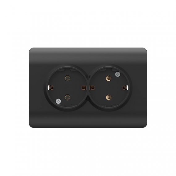 Фотография товара 'CHINT 431491 (NEW3-E) Розетка с/з со шторками двойная, 16А'