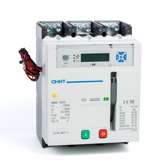 Фотография товара 'CHINT 263297 Авт. выкл. NM8N-1600S EM 3P 1600А 50кА с электр. расцепителем, LCD, МП 400AC (R)'