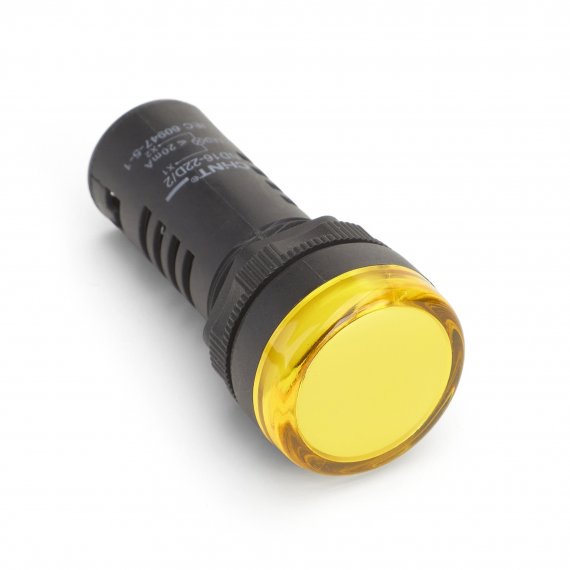 Фотография товара 'CHINT 828042 Индикатор ND16-22D/2C желтый, встр. резистор, IP65 АС/DC400В (R)'