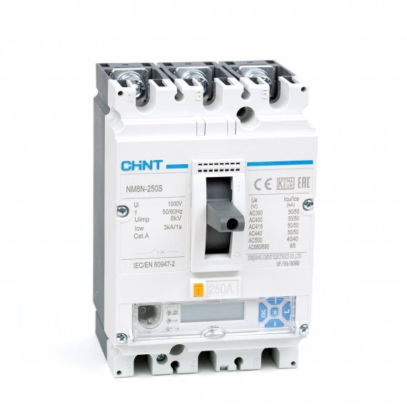 Фотография товара 'CHINT 271495 Авт. выкл. защиты двигателя NM8N-250H EMM 250А 100кА 3P, LCD (R)'