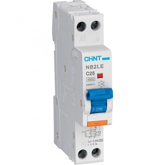 Фотография товара 'CHINT Диф. авт. выкл. NB2LE 1P+N 6A 30mA 1мод., х-ка С, электронный тип AС, 6kA (R)(CHINT) 689000'