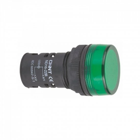 Фотография товара 'CHINT 592785 Индикатор ND16-22B/2 зеленый AC/DC110В (R)'